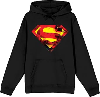 Bioworld Superman Classic Shield Adult Black Graphic Hoodie