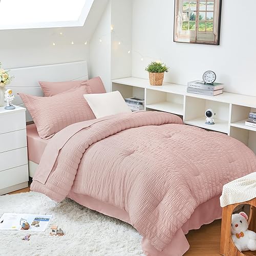 Miniatura 195 de HYMOKEGE - Juego de edredón tamaño king, color negro y rojo, de sirsaca, de 7 piezas, para todas las estaciones, en una bolsa, para dormitorio