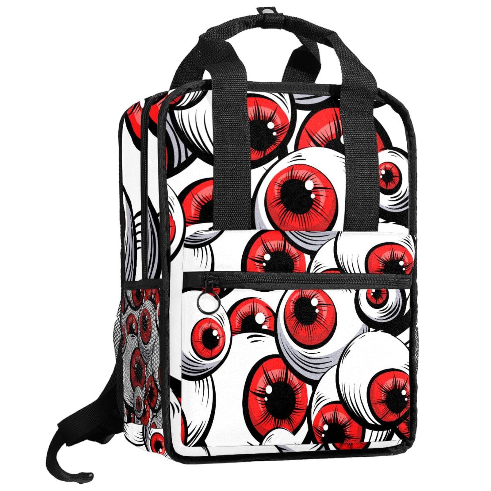 Sac à dos d'Halloween pour garçons rouge multicolore réglable - 8