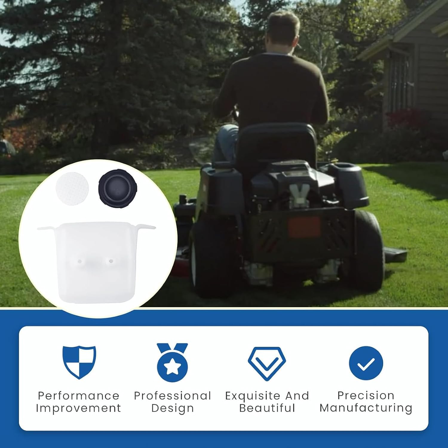 Replacement Hydraulic Fluid Tank 700ml for Mower, Expansion Reservoir for Small Engine Hydraulic, Oil Container