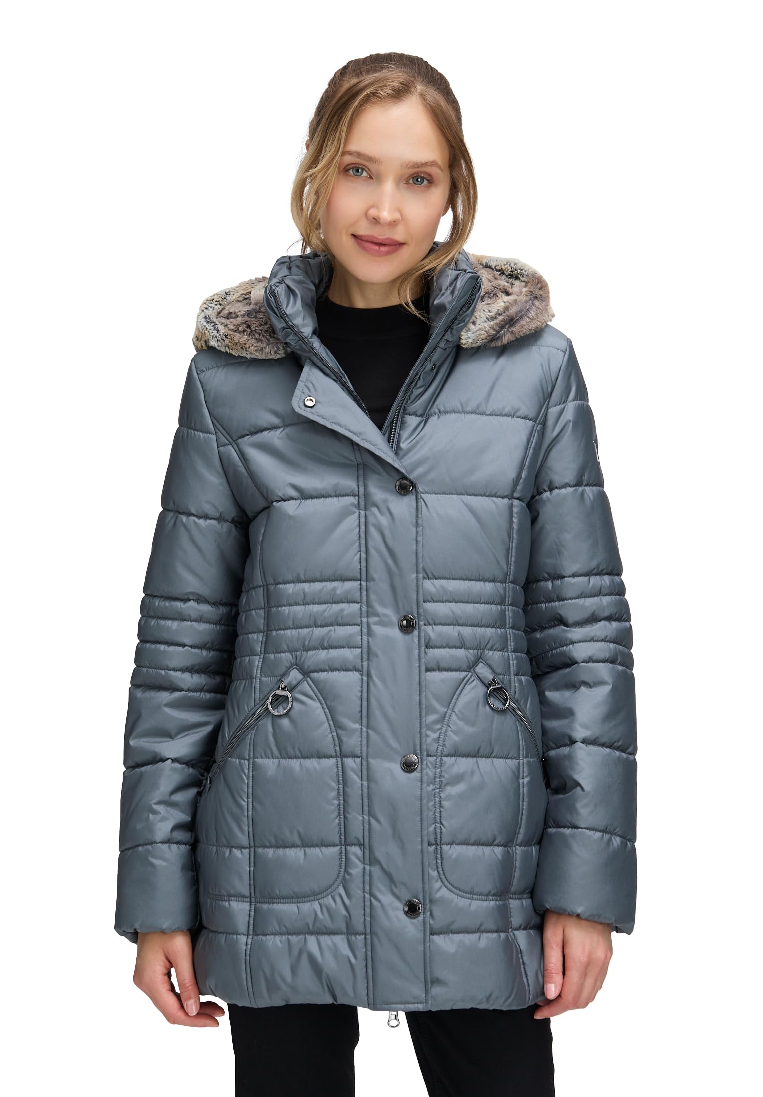 Betty Barclay Damen Outdoorjacke mit Abnehmbarer Kapuze