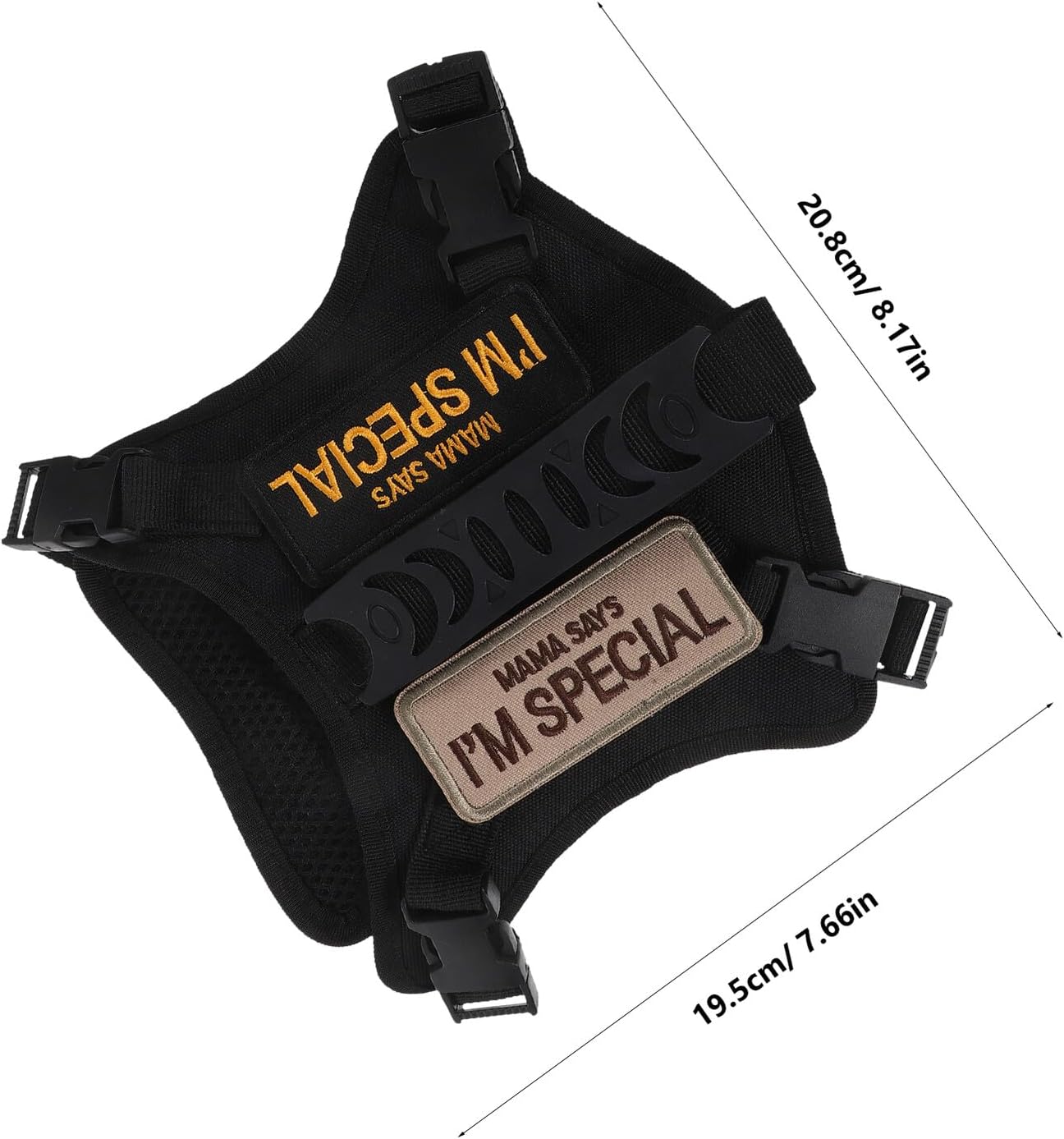MERRYHAPY Tactical Cat Vest Harness and Leash Adjustable Escape-Proof Small Pet Walking Harness with Padded Soft Black Vest for Cats and Kittens