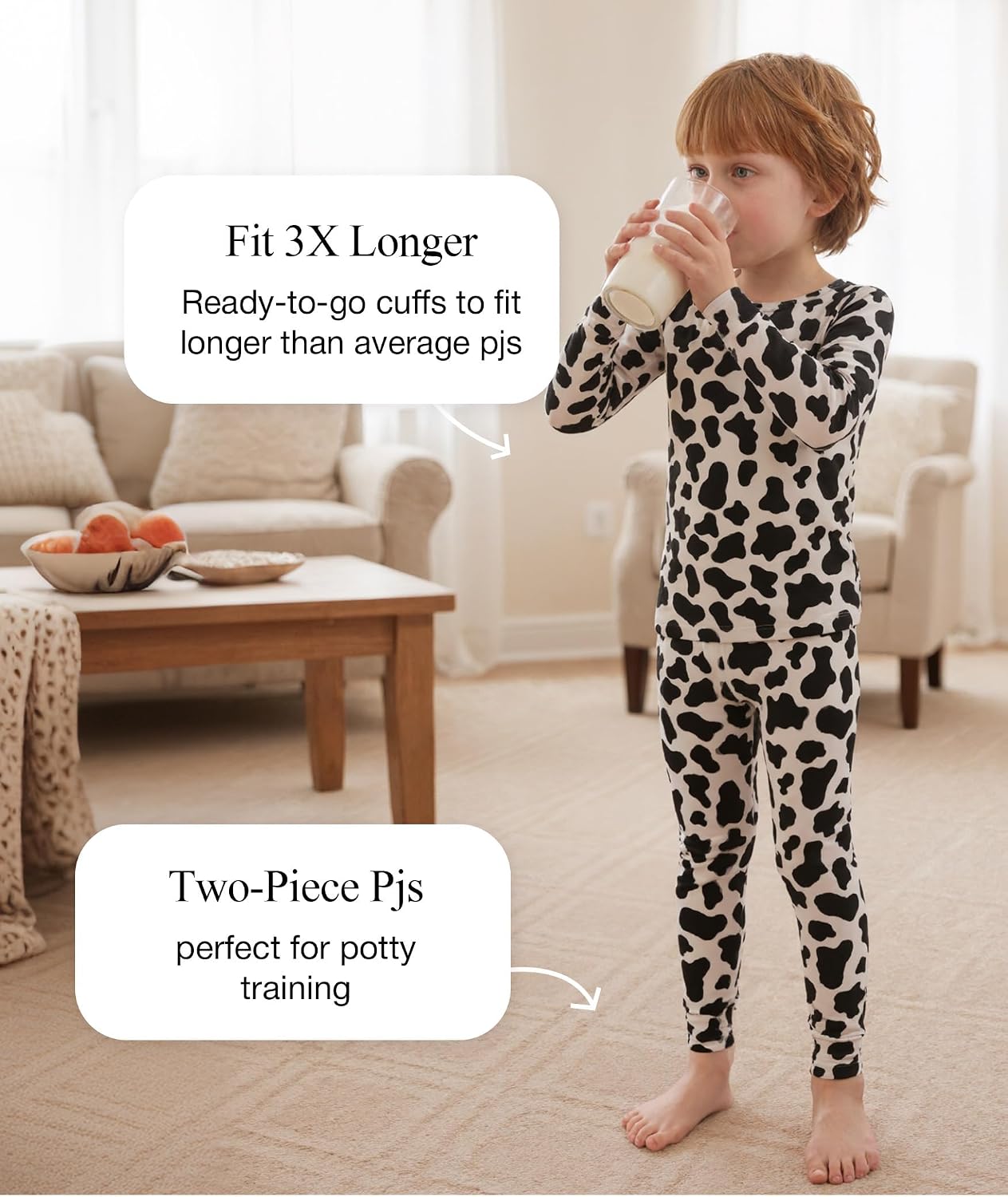 Bamboo Viscose Toddler Boys Snug Fit Pajamas 2 Piece Pjs 2-6Y