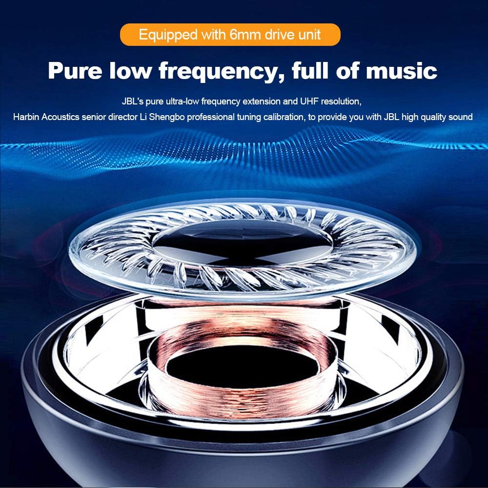 JBL T280 TWS earbud with 6mm drive unit illustration