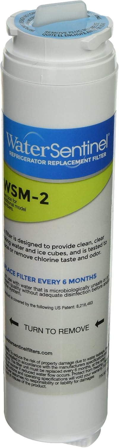 WaterSentinel WSM-2 Refrigerator Water Filter Replacement: Fits Maytag, Whirlpool Refrigerator Water Filter 4, Carbon Block (1)