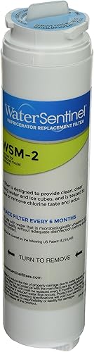 WaterSentinel Reemplazo del filtro de agua del refrigerador WSM-2 Se adapta a Maytag, filtro de agua para refrigerador Whirlpool 4, bloque de