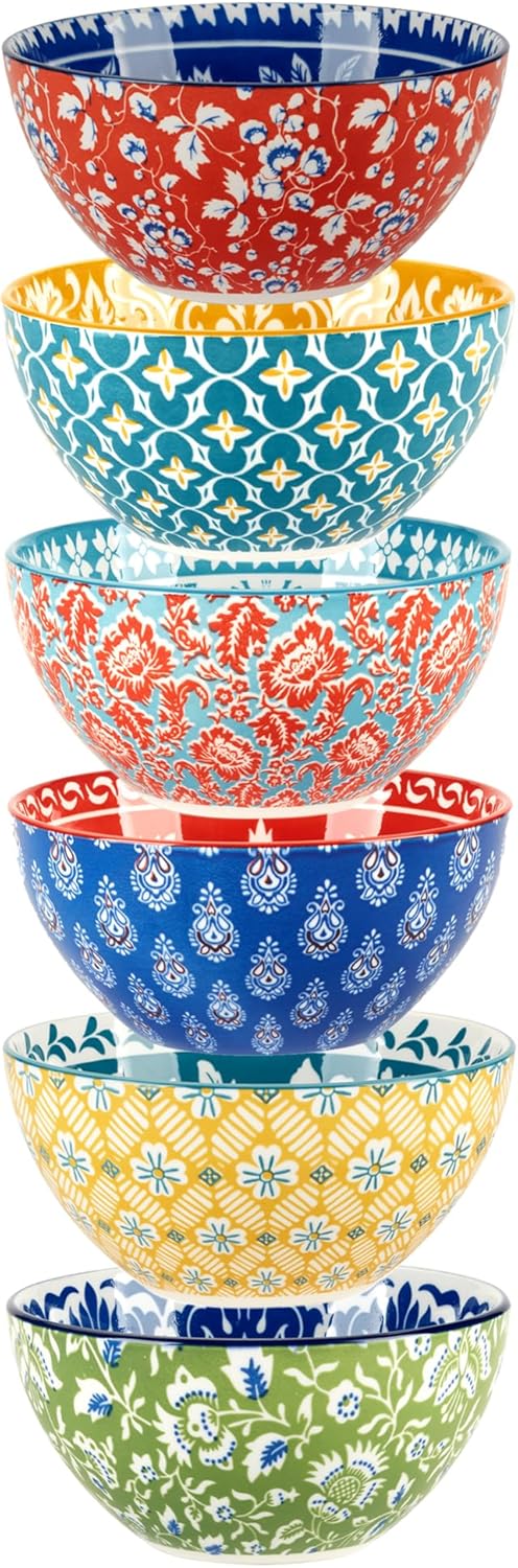 Panache Multicolor Ceramic All-Purpose Bowls Set of 6