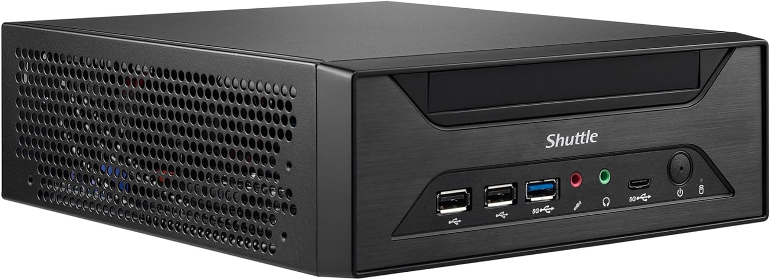 Shuttle Intel XPC Slim XH610 Barebone System - Mini PC - Socket LGA-1700-1 x Processor Support, Black