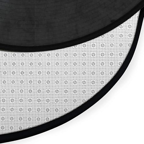 Miniatura 3 de Tapete antideslizante con temática náutica, tapete redondo para dormitorio, sala de estar, estudio, alfombra de juego, 3 pies de diámetro (texto