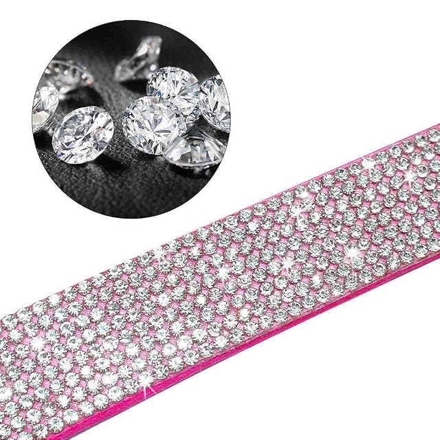 Foto 4 de 6 de haoyueer Lindo Deslumbrante y Elegante Elegante de Gamuza Suave de Cuero con Diamantes de Imitaci de Cristal…