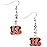 NFL Siskiyou Sports Womens Cincinnati Bengals Crystal Dangle Earrings One Size Team Color