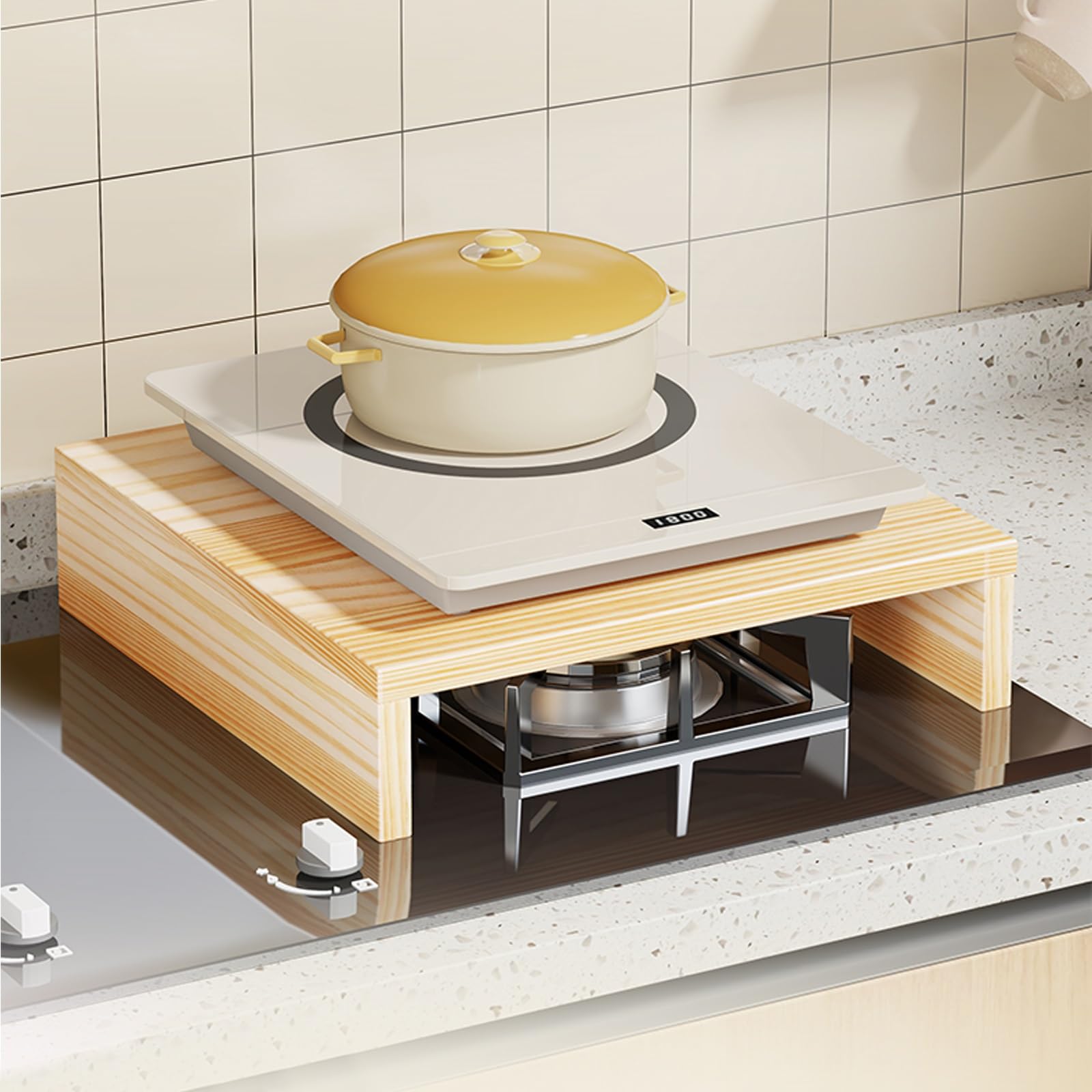 Cubre encimera gas, tapa encimera gas, protector encimera cocina, soporte para encimera de cocina, para cocina, fregadero de RV, estufa eléctrica(40x40cm/16x16in)