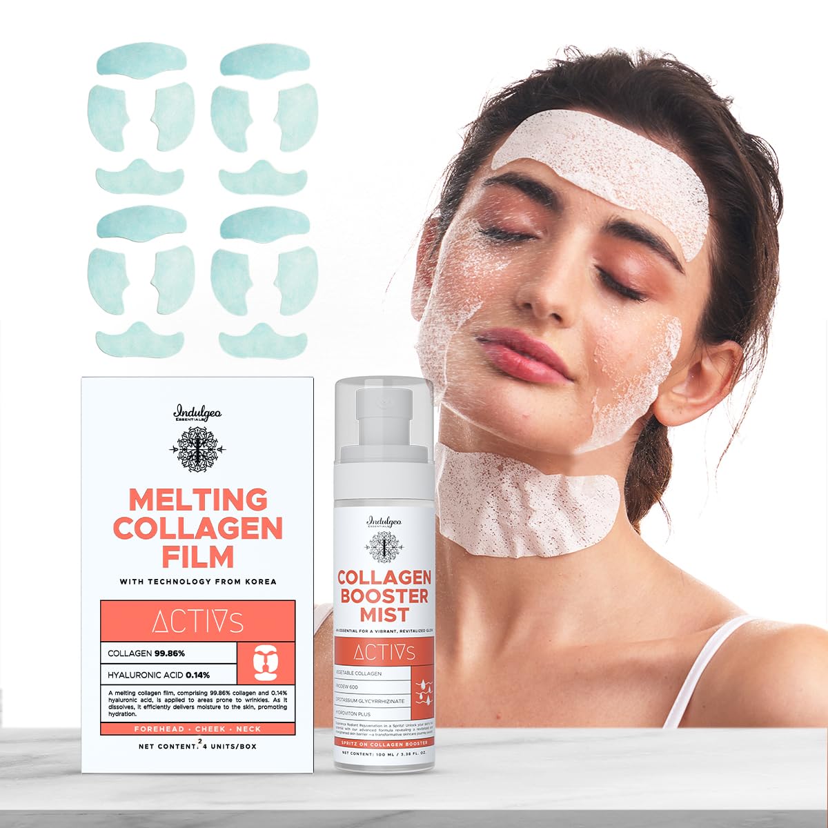 Indulgeo Essentials Melting Collagen Film Sheet Face Mask + Collagen Booster Mist Combo | Self-Dissolving Collagen Korean ... - Review, Price and Buying Guide