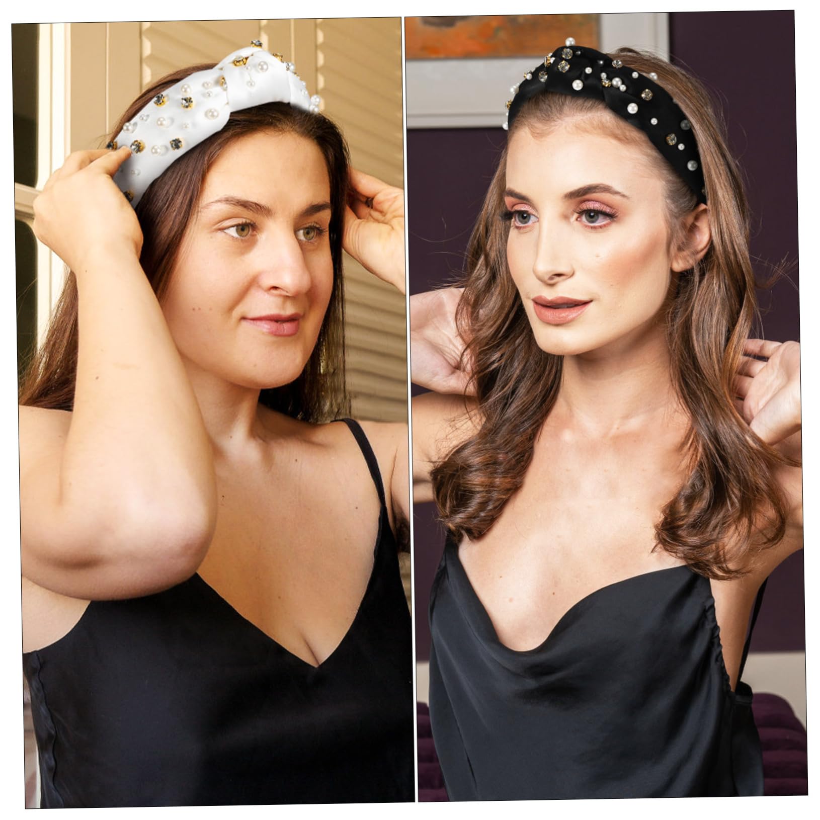 8stücke Haarbänder Mit Perlen Knotted Headbands Für Und Mädchen Eleganter Haarschmuck Mit Strasssteinen Vielseitig Und Für Verschiedene Anlässe