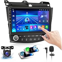 4G+64GB Car Radio Stereo for Honda Accord 7th 2003-2007,Android 13 Wireless Carplay&Android Auto with 10.1" IPS Touch Screen Radio Support Real-Time GPS/Voice Control/WiFi/AHD Back-up Camera/SWC/FM
