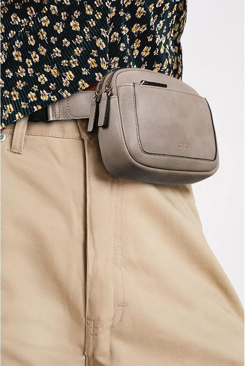 CLUCI Fanny Packs for Women Cross body, Belt Bag for Women, Mini Everywhere Crossbody Waist Bag Adjustable Strap, Vegan Leather Women's Fanny Pack