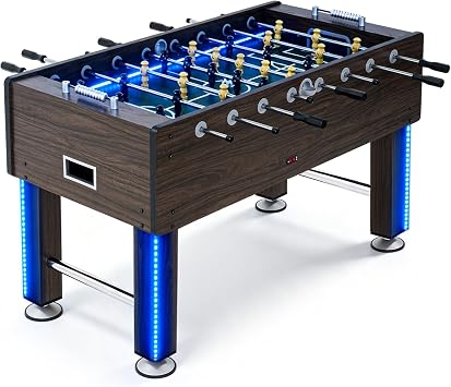 LED Foosball Table, 55 in Full Size Table Soccer Game for Adults