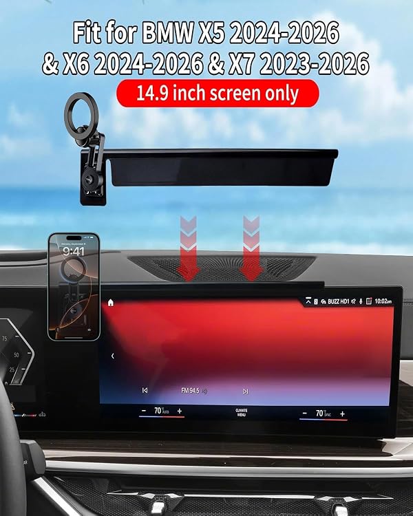 PZK Car Phone Mount for BMW X5 2024-2026 X6/ BMW X7 2023-2026 Accessories by PZK - Used condition - Image 2
