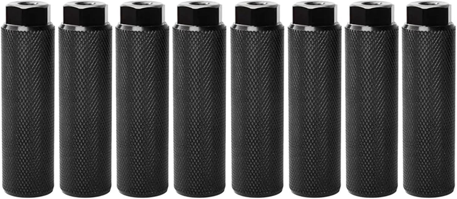 Bike Pegs 16Pcs Aluminum Alloy Anti-Skid Lead Foot Bicycle Pedals Pegs for Bike Cycling Rear Stunt 3/8 Inch Axles