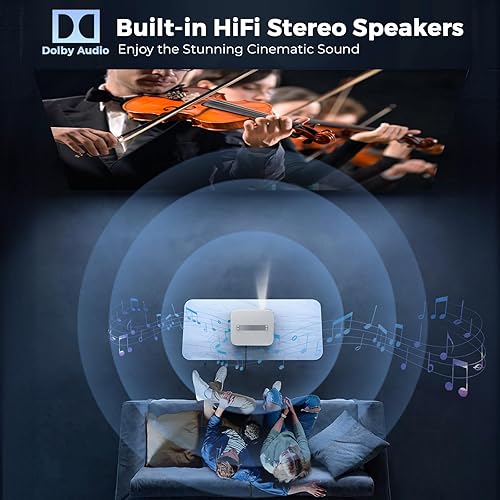 Miniatura 6 de Aplicaciones oficialesAI Movin 2.0 OS1800 ANSI Proyector portátil 4k con WiFi y Bluetooth, audio DoIby de 35 W, enfoque automático AI con HDR10+,