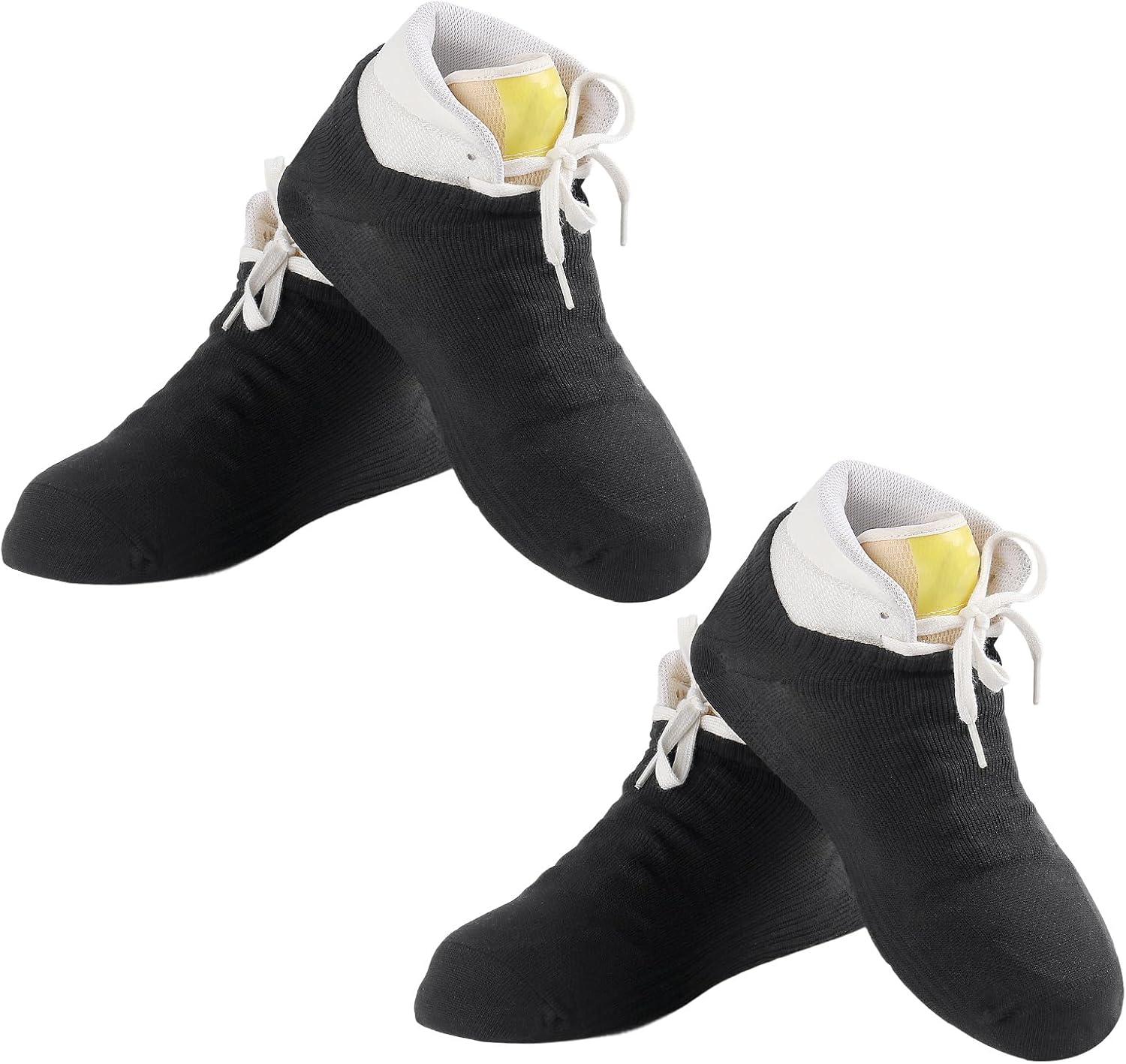 2 Pairs Dance Shoe Socks Over Sneaker for Smooth Floors,Socks Over Shoes, Overshoes for Sneakers, Protect Knees Shoe Sliders Ballet Dancer Turning Black