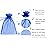 Wudygirl 100pcs 5X7 Blue Organza Bags with Drawstring Jewelry Lipstick Cosmetics Pouches Baby Shower Party Wedding Favor Candy Bags(Blue 5X7)
