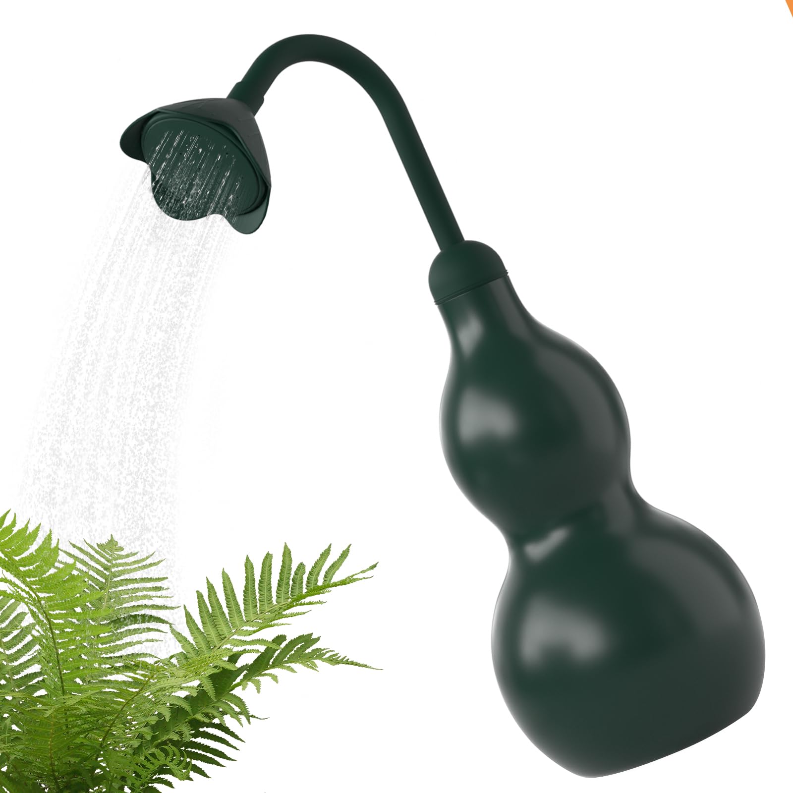 BKSAI Gießbrause Pflanzen Bewässerung 2in-1 Düse 650ML Kalebassenform Sprühflasche Pflanzen Ballbrause Mini Gießkanne zur Aufzucht von Setzlingen (Dunkelgrünn)
