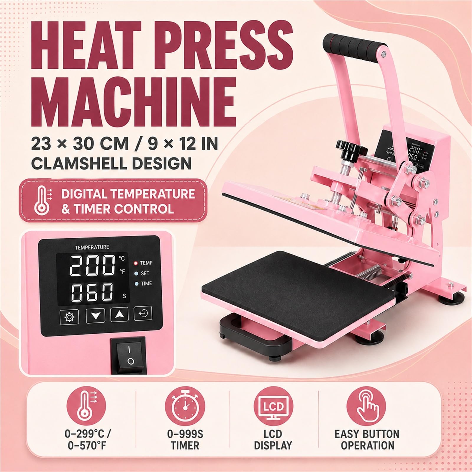 Machine de Presse à Chaud coulissante, à clapet for T-Shirts