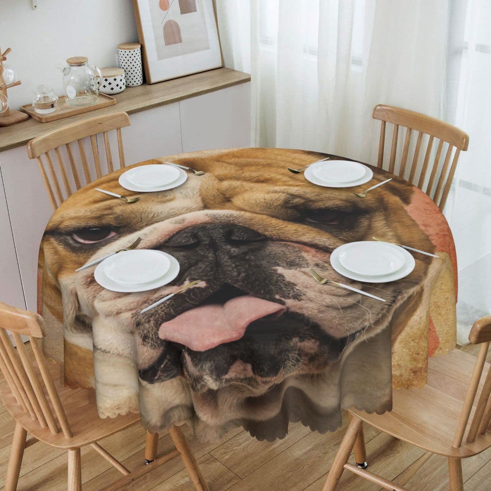 Amazon｜ラウンドテーブルクロス イギリスねばり強ヴィンテージuk