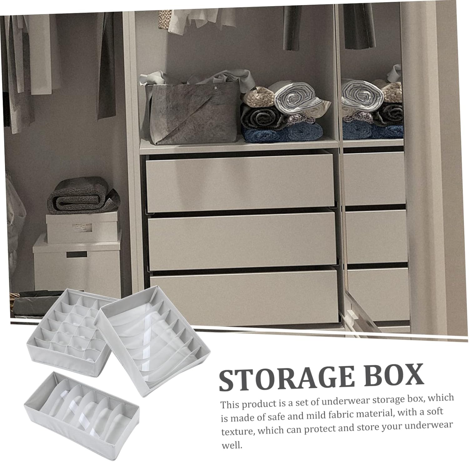 1Set Underwear Organizer Storage Divider Box for Socks Panties and Stylish Drawer Dividers for Closet Organization Colors