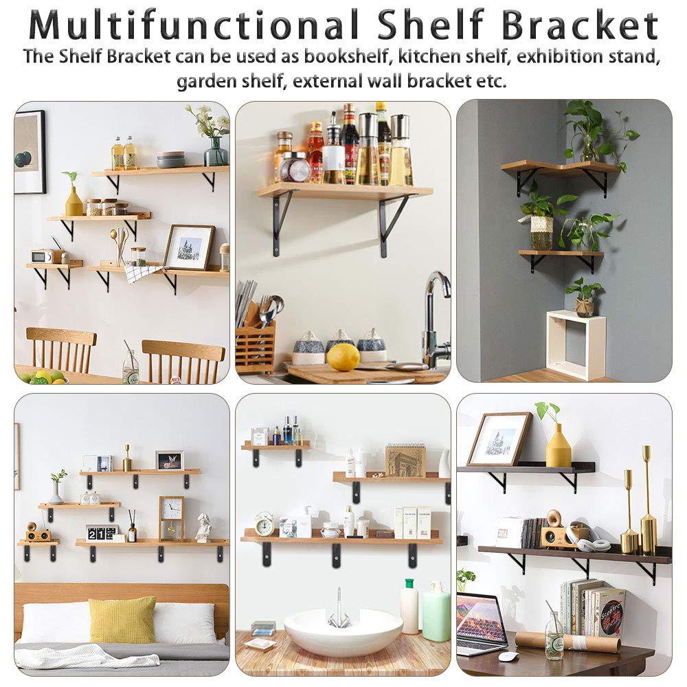 Buy BUZIFU 4 Pcs Shelf Brackets Heavy Duty Metal Shelf Brackets Triangle Shelving Bracket Right