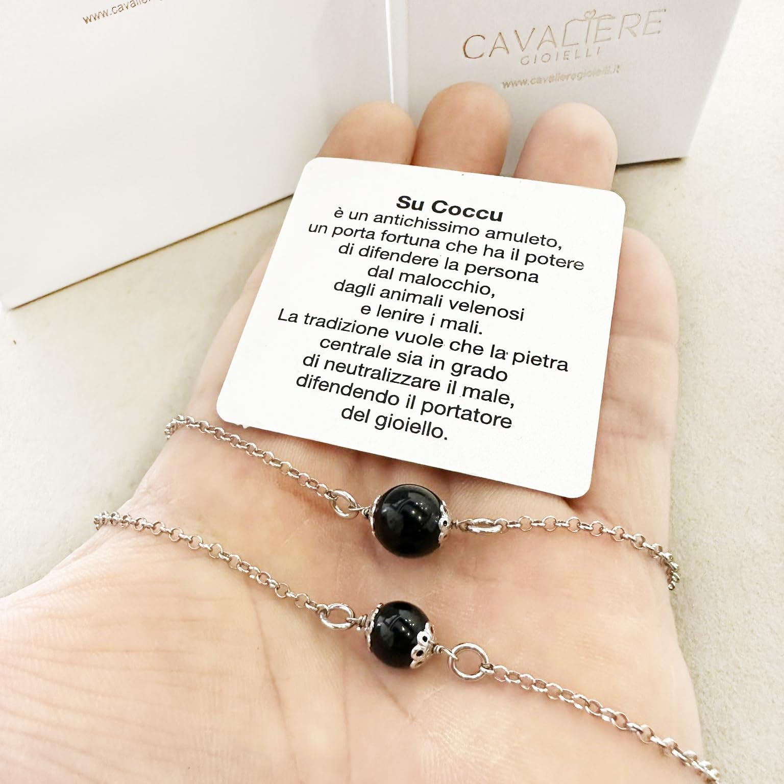 Bracciale Su Coccu Portafortuna in argento 925 made in italy Amuleto Sardo Donna Ragazza malocchi