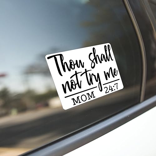 Miniatura 3 de Thou Shall Not Try Me - Calcomanía de vinilo para automóviles, camiones, ventanas, parachoques, paredes, laptops, 5.5 pulgadas en el punto más