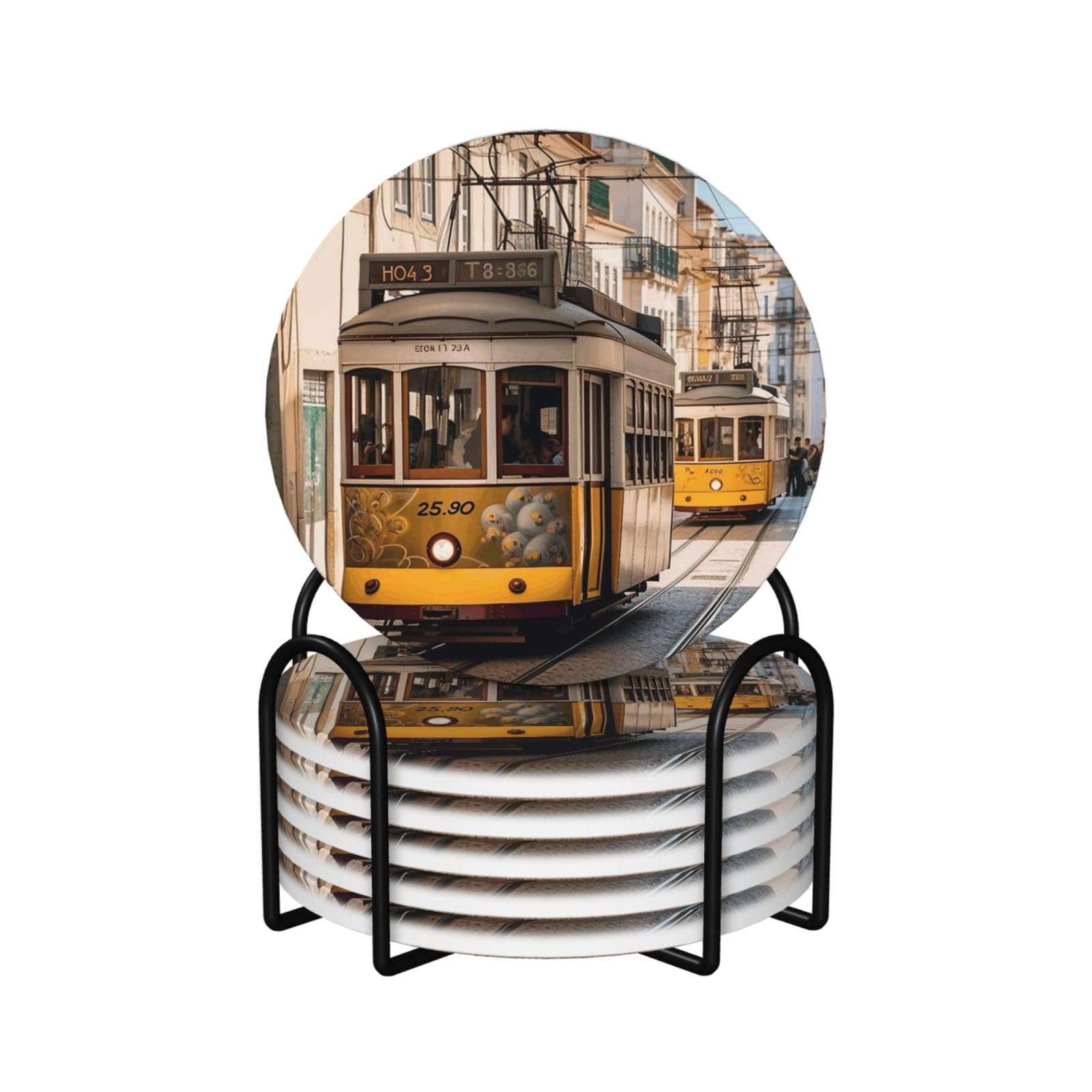Dessous de verre design céramique et liège Lisbonne de qualité supérieure