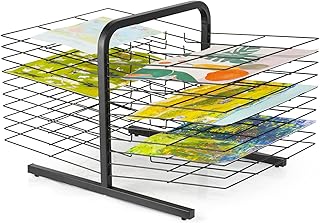 Art Drying Rack for Classroom Paint Drying Rack Art 20 Shelves Metal Desktop Artwork Storage Display Rack Art Drying Rack for Classroom Painting Crafts (20 Shelves-1)