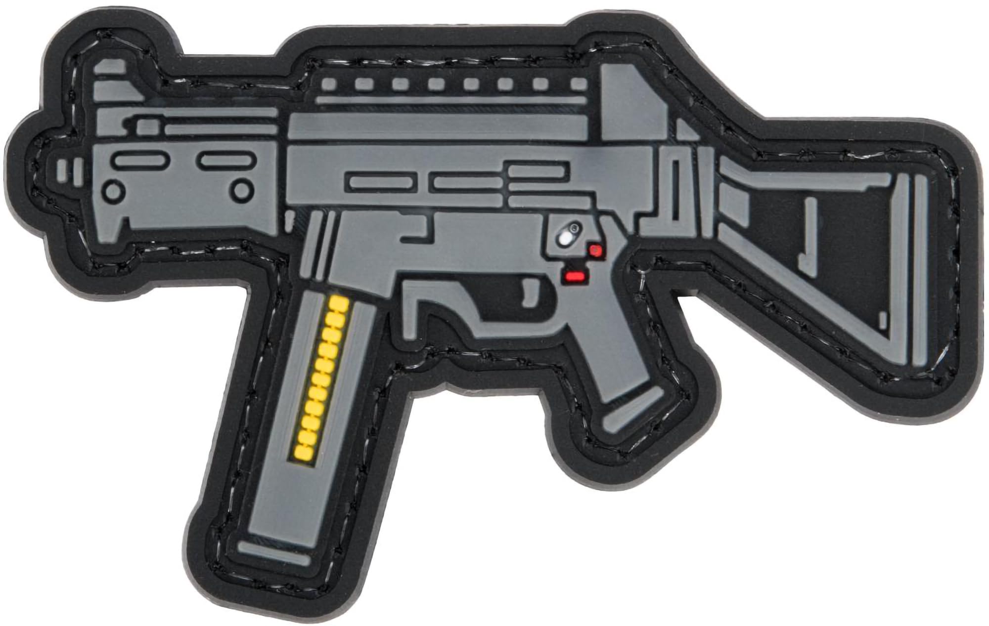 Evike - PVC Morale Patch Mini Gun Series (Model: H&K UMP45 / Black)