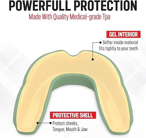 Miniatura 3 de Protector bucal para boxeo, fútbol, artes marciales mixtas, muay thai, lacrosse y hockey, para hombres y mujeres, protector bucal para adultos y