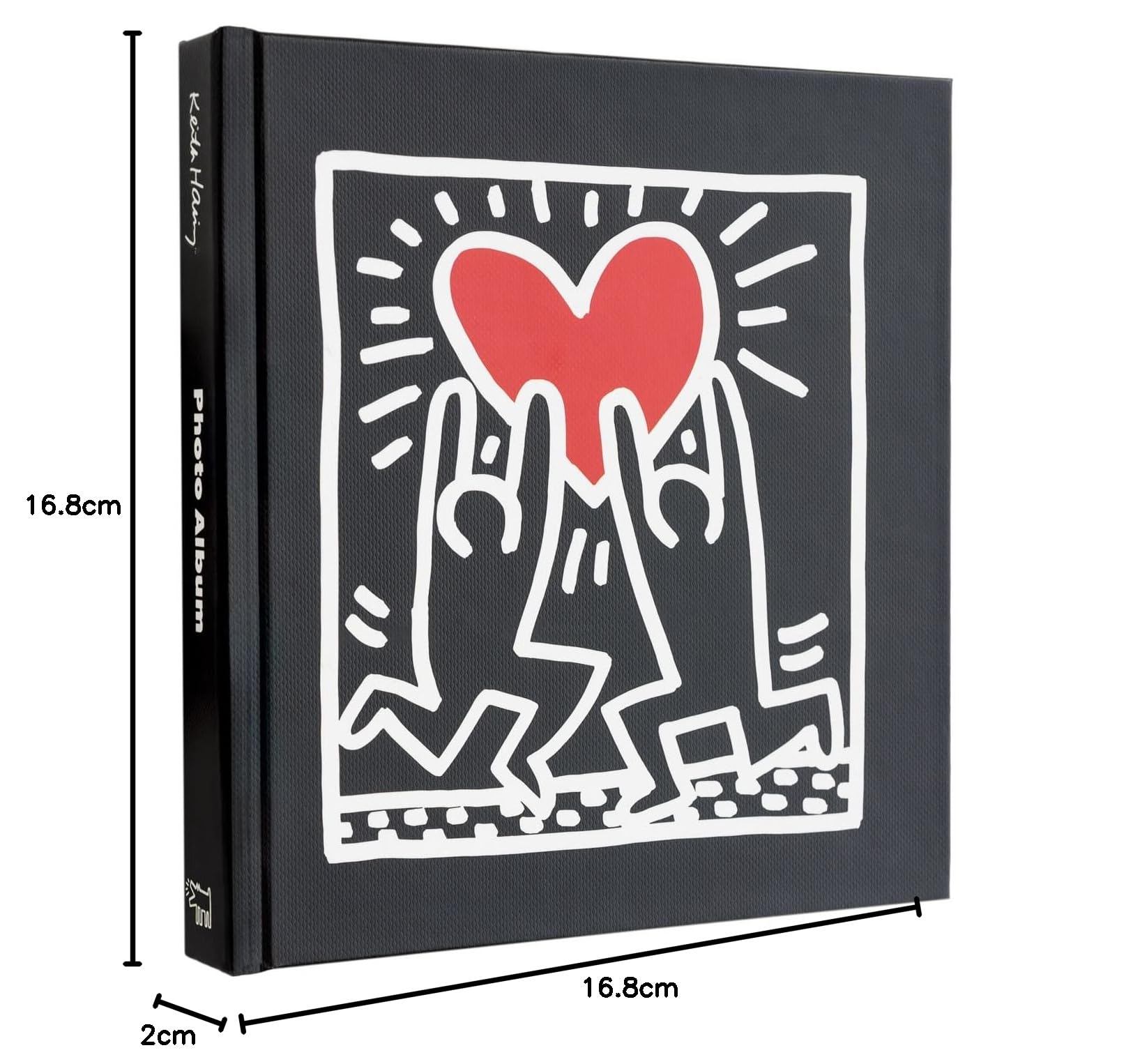 Grupo Erik Photo Album Self Adhesive - Keith Haring | Polaroid Photo Album 6.3 x 6.3 inches - 16 x 16 cm, 11 Double Sided Pages, Hardcover Instax Photo Album | Graffiti Art Gifts Under 15 Pounds