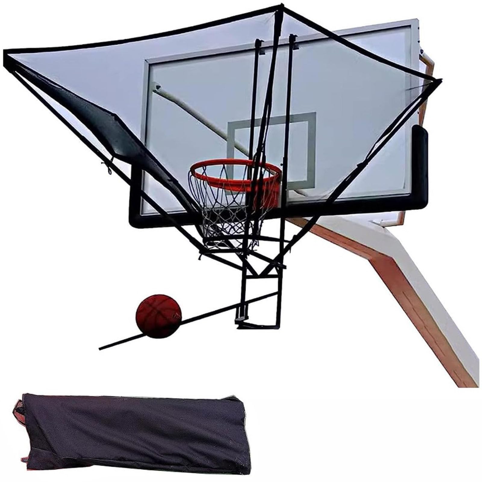Retorno de Tiro de Baloncesto, Accesorio de Rebote para Aro, Ahorra Tiempo y Esfuerzo, no más Pelotas de Búsqueda, Práctica de Tiro en Solitario