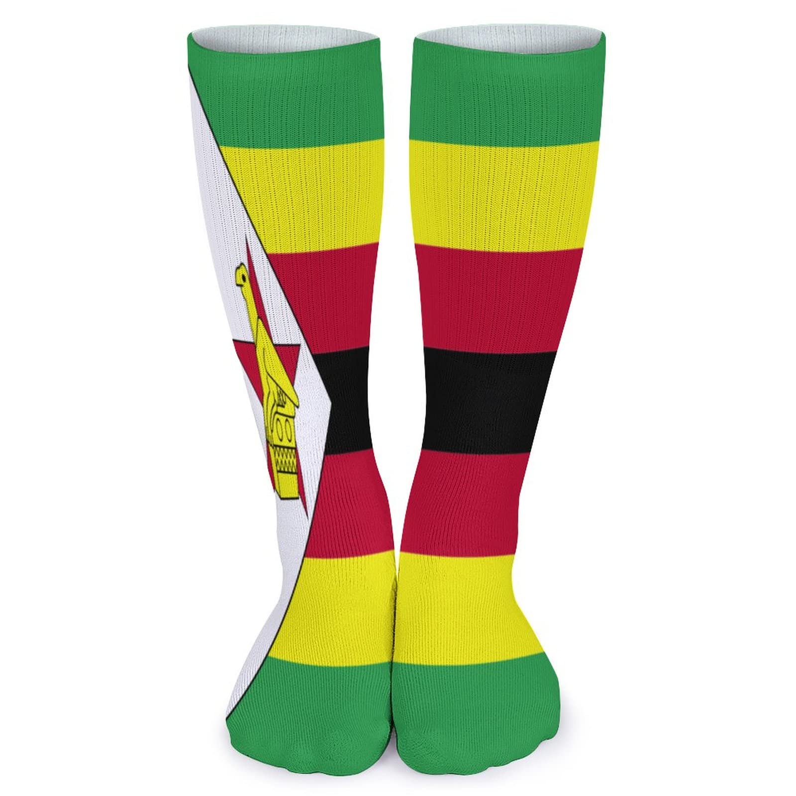 Djngn Unisex As Pic Zimbabwe Flag Socks For Women And Men Football Compression Socks Crew Socks Funny Long Socks For Running Athletic
