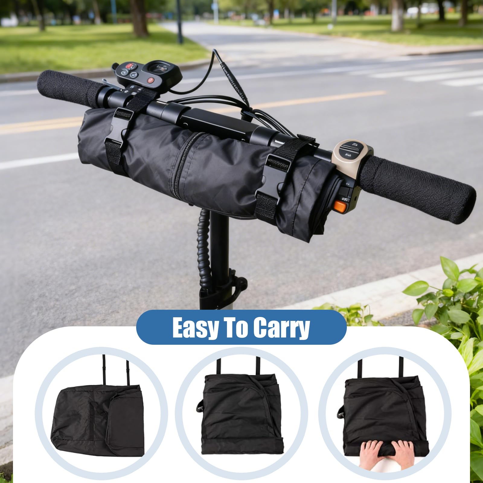 Elektroroller Tasche, Heavy Duty Elektroroller Aufbewahrungstaschen mit gepolstertem Tragegurt, Scooter Tragetasche für Transport und Aufbewahrung, Faltbares E-Scooter Zubehör
