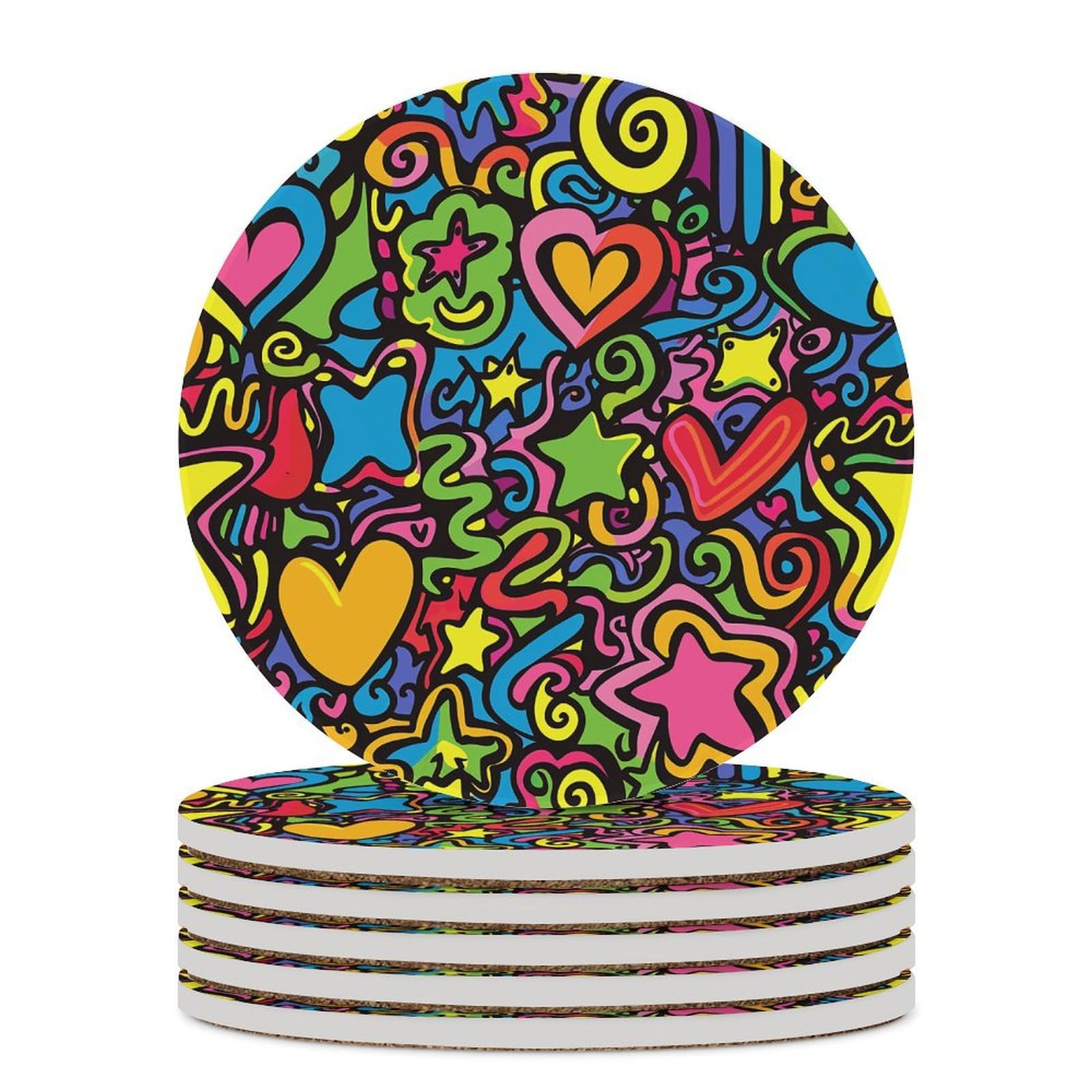 Dessous de verre pour table basse en céramique avec liège pour stopper les taches