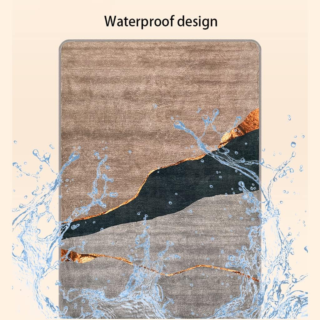 Retro Electric Heated Floor Mats Under Desk Carbon Crystal Warming Floor Mat, Electric Mat Electric Carpet for Indoor Living Room (A 160x230cm)