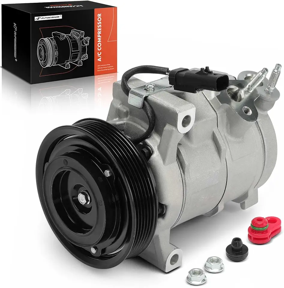 A-Premium Compressor de ar condicionado AC com embreagem compatível com Dodge Avenger 2008 2.7L 3.5L e Chrysler Sebring 2007-2008 2.7L 3.5L