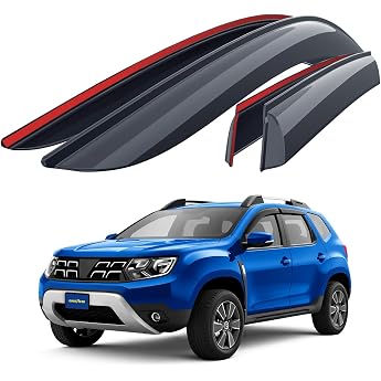 Goodyear Wind Deflectors for/Compatible with Dacia Duster SUV 2017-2024 (II) - Stick-on Rain Deflector - Car Window Rain Cove
