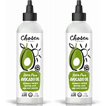 Chosen Foods Avocado Oil, 27 Fl Oz Squeeze - All Purpose Cooking Oil made from 100% Pure Avocados - Non-GMO, Gluten-Free, Keto Friendly, Glyphosate Free - 800mL Pack Of 2