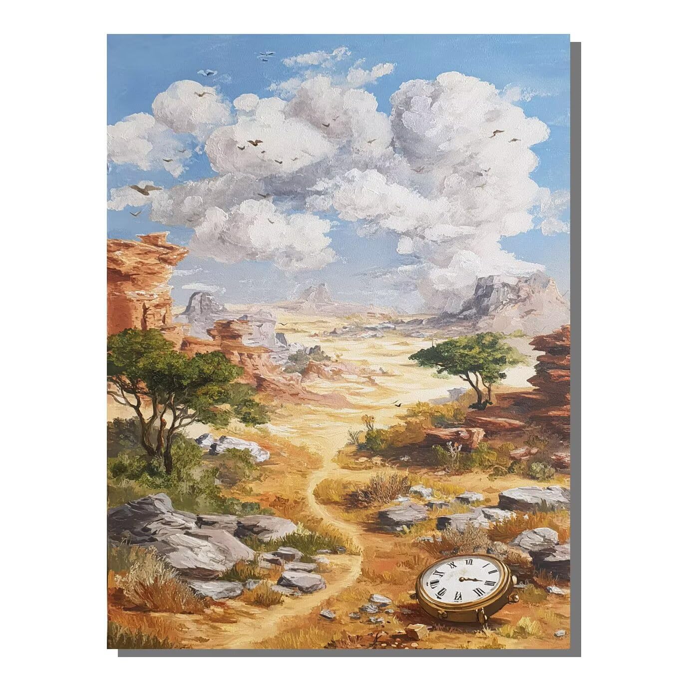 Landschaft Abstrakt Malen Nach Zahlen Erwachsene, Paint by Numbers Adult Anfänger Kreativ Set für, Heimwerk Malen Nach Zahlen Kinder, Pinsel und 36 Acrylfarbe Als, Deko Wohnzimmer 60 x 80 cm BJHWK354