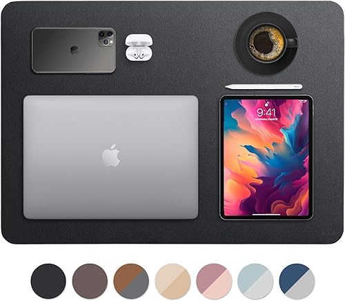 Miniatura 12 de Vine Creations Tapete de Escritorio de Cuero Grande 44" x 22", Tapete Protector de Escritorio, Almohadilla de Escritorio de Cuero PU, Almohadilla