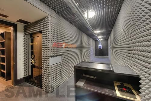 Miniatura 8 de AP1034 - Paquete de 8 paneles de espuma acústica de pirámide blanca y 4 piezas de color negro y 4 piezas de diseño de bricolaje para estudio de