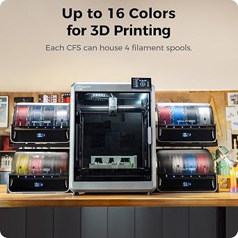 Creality CFS Multi Color 3D Printer Automatically Filament System, Anti-Moisture Filament Storage, Supports 4 Parallel Devices for 16 Color Printing, Compatible with Creality K2 Plus 3D Printer